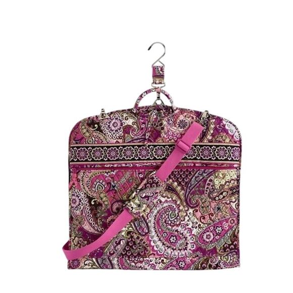 Vera Bradley Very Berry Duffel Weekender and Garment Set Retired Pattern Pink - Picture 11 of 15